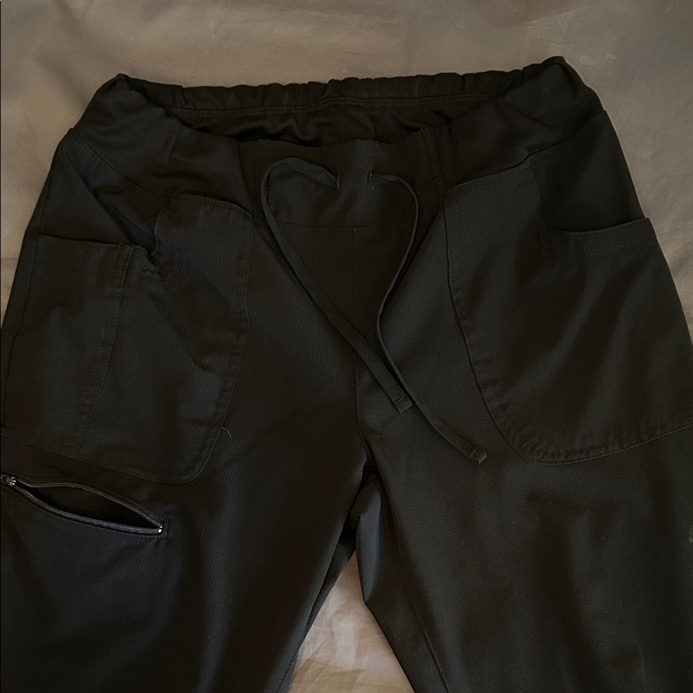 Black scrub pants